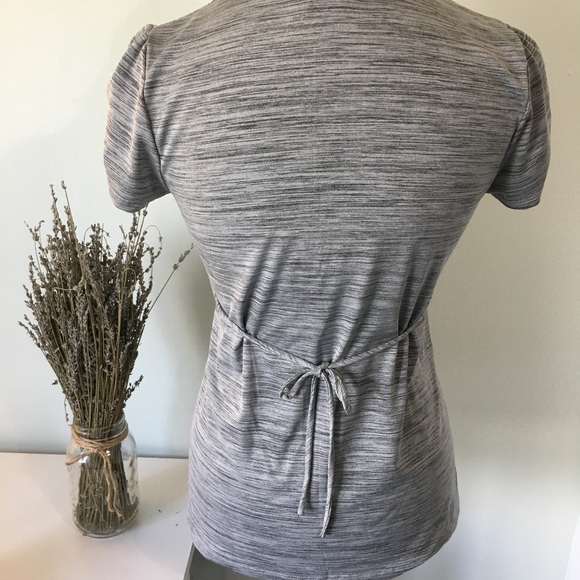 Grey short sleeve blouse - Picture 3 of 4